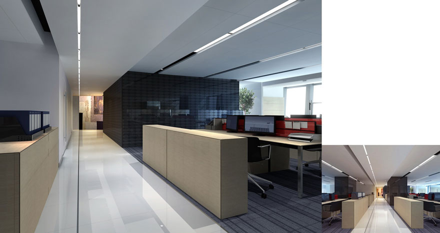 中铁物资集团华南公司装修效果图_企业办公室