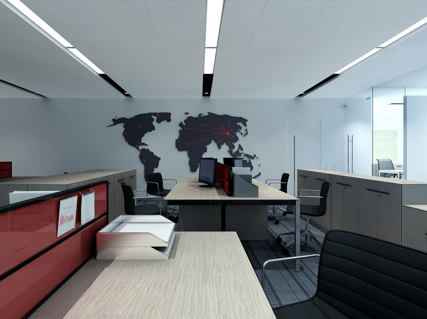 中铁物资集团华南公司装修效果图_企业办公室