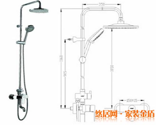 淋浴花洒品牌五:辉煌水暖